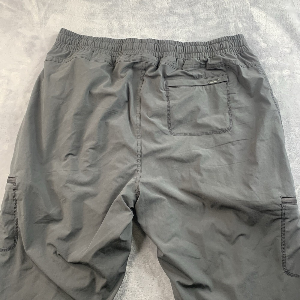 Eddie Bauer Polar Fleece‎ Lined Tech Pants Women's 14 Gray Cargo Warm Hiking - Picture 11 of 12